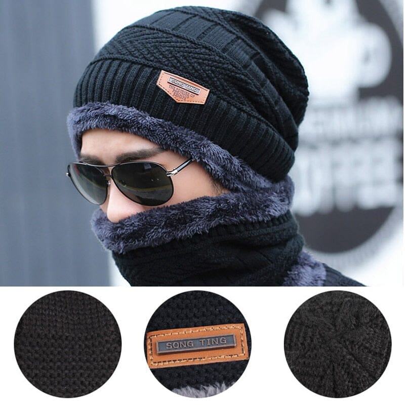 Kit de Inverno Gorro + Cachecol com Forro Térmico