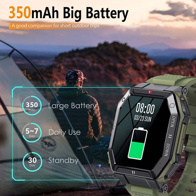 Smartwatch Masculino Militar- Realiza Ligação